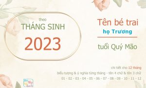 Tên bé trai họ Trương tuổi Quý Mão theo tháng sinh 2023