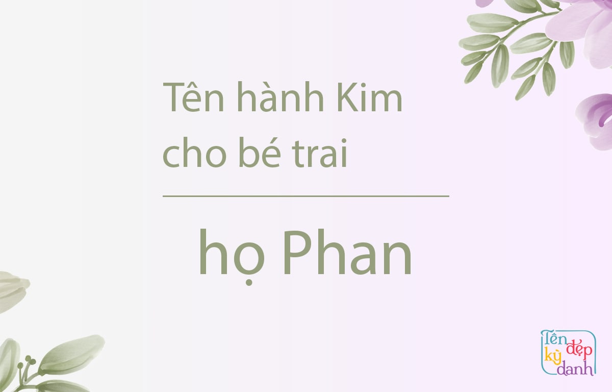 Tên hành Kim cho bé trai họ Phan